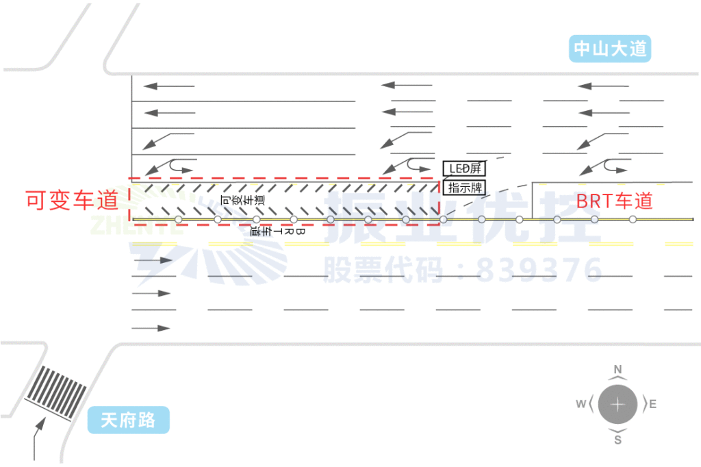 图7 东进口交通组织示意图（优化后）