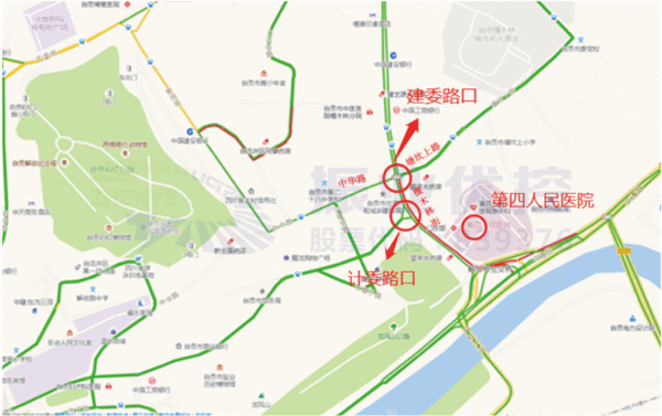 图1 檀木林街-中华路交叉口位置图