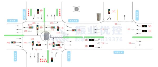 图2 状元府邸转盘路口及将军路口基础信息图