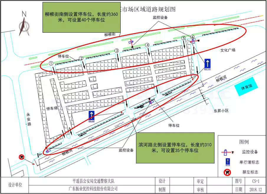 图5 菜市场区域规划停车位位置