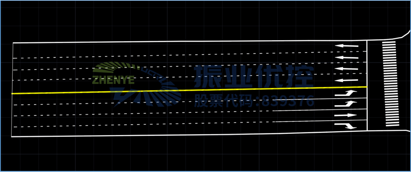图7 西进口优化前车道图