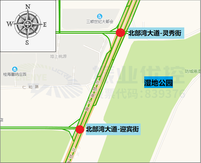 图1 北部湾大道协调路段