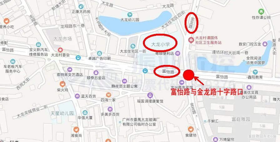 图1 富怡路-金龙路路口地理位置图