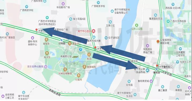 图7 鲁班路-大岭路路段协调示意图