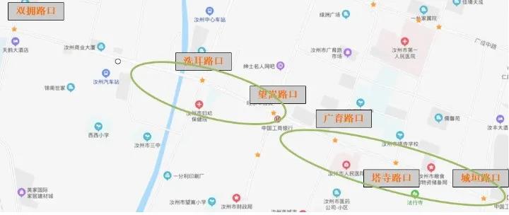 图3 丹阳路段路口区域划分示意图