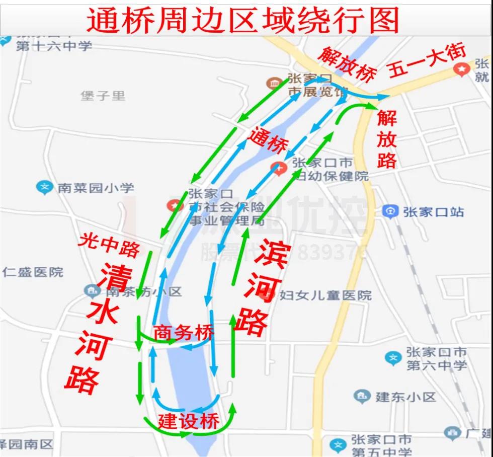 图7 通桥周边区域绕行图