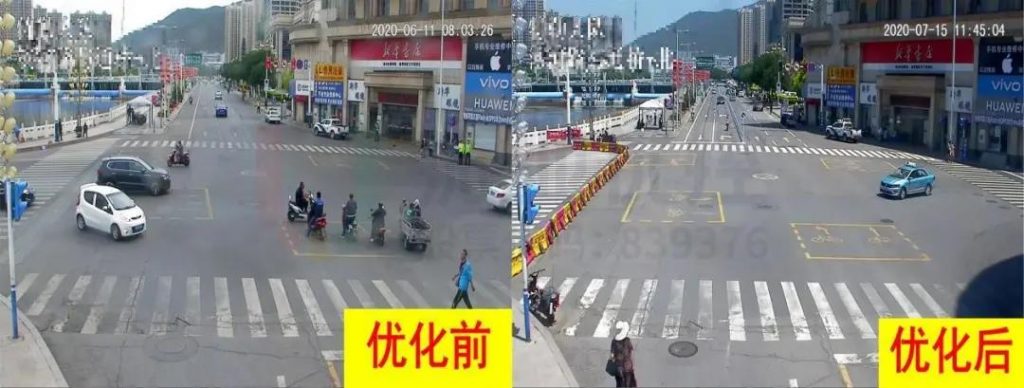 图6 滨河路-通桥优化前后对比图