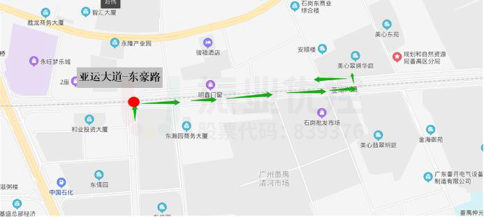 图9 亚运大道-东豪路南进口车流绕行设计