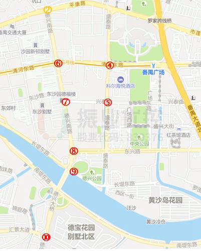 图14 德兴大桥片区预案设置点位图