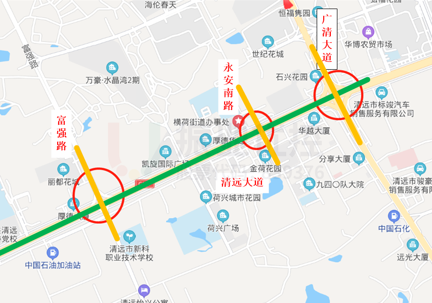 图12 协调路段位置图