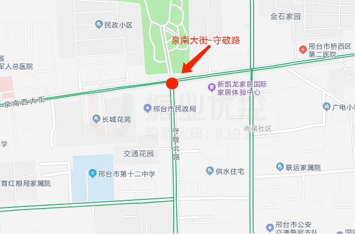 图1 泉南大街-守敬路口点位示意图