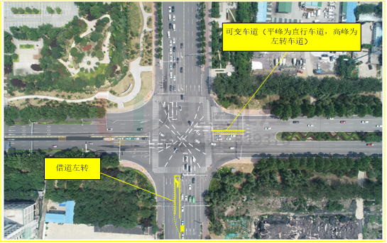 图6 泉北大街-襄都路路口交通组织优化方案图