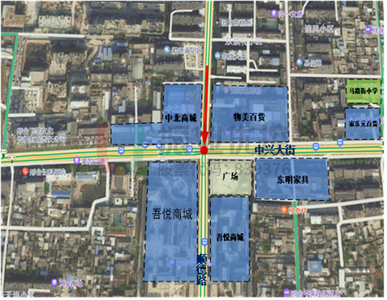 图1 中兴大街-顺德路路口点位图